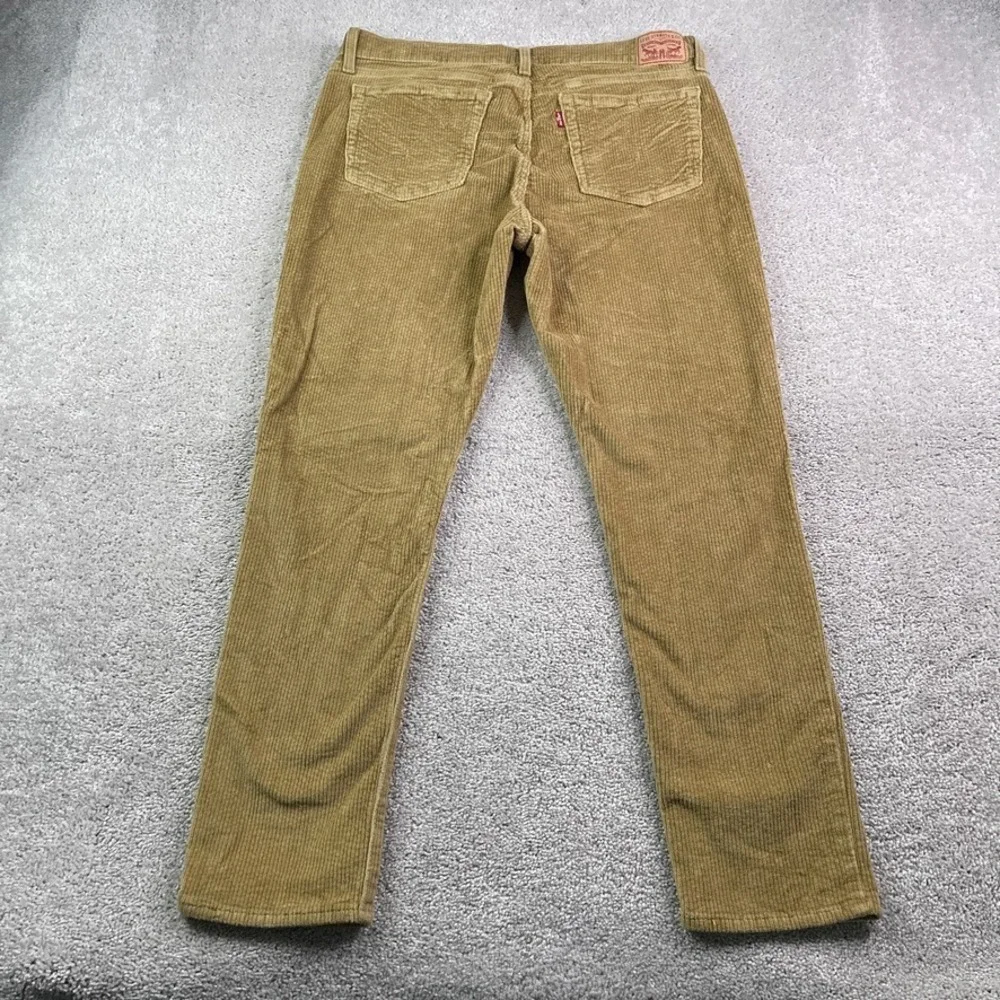 Levis Pants‎ Womens 32 Brown Corduroy Boyfriend Mid Rise Straight Stretch Cords